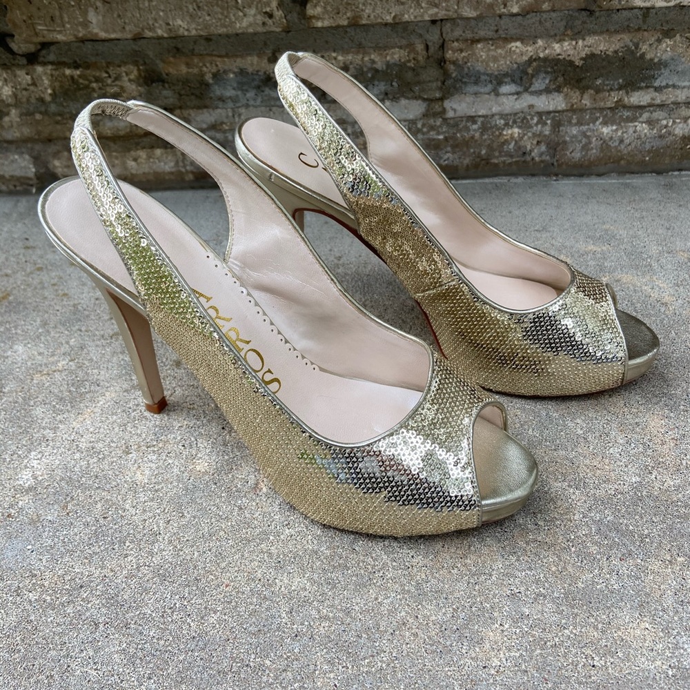 Caparros Gold Channing Slingback Pump